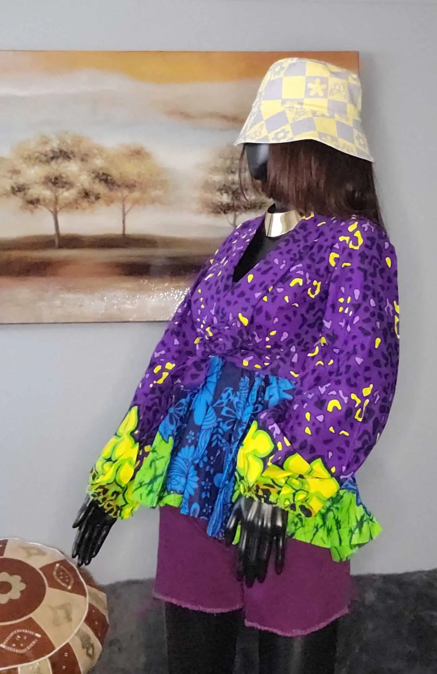 African Clothing for Women | Stylish Liho Peplum Top-Ankara