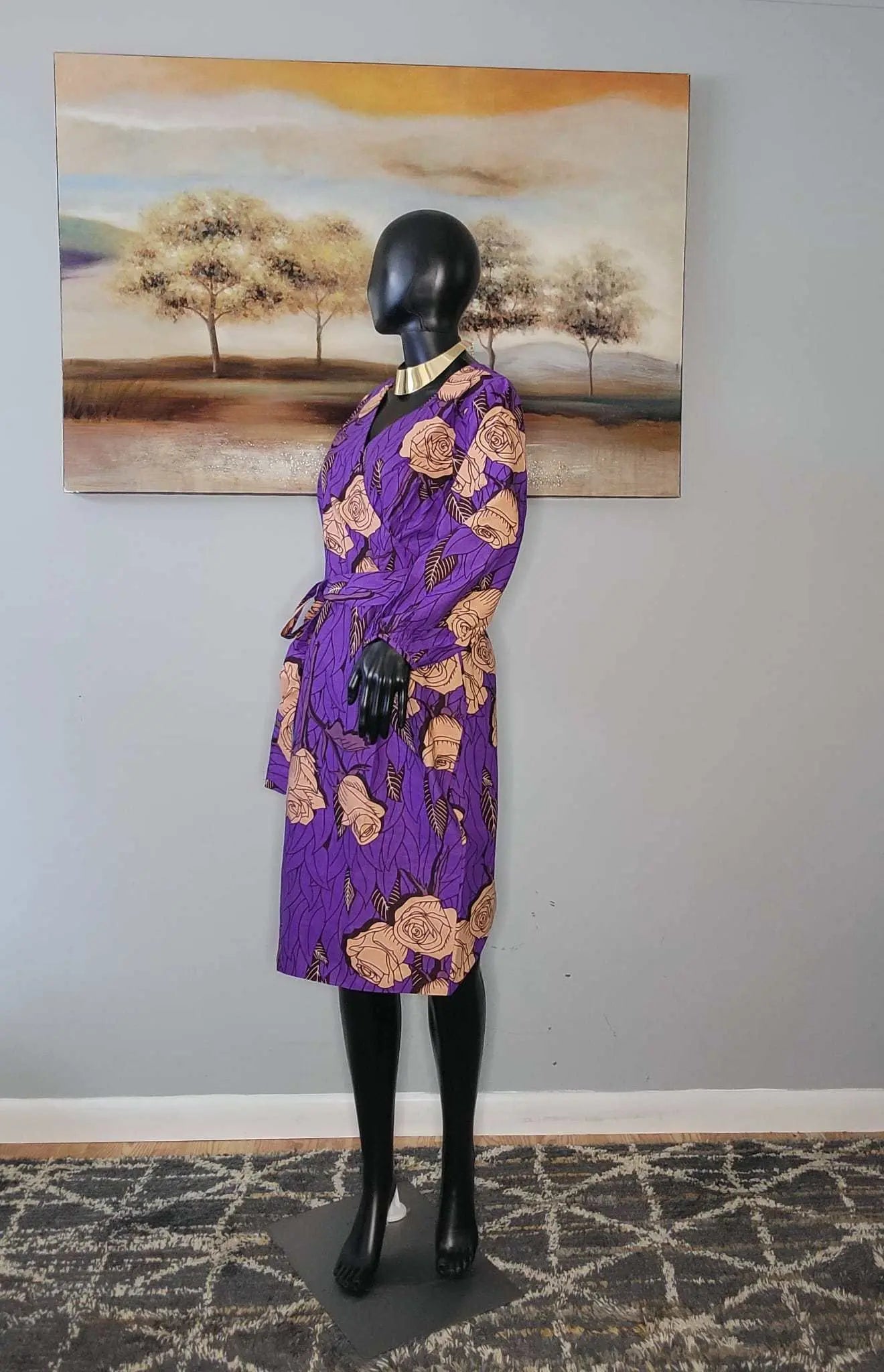 African Dresses for Ladies - Stylish Ankara Dresses purple7