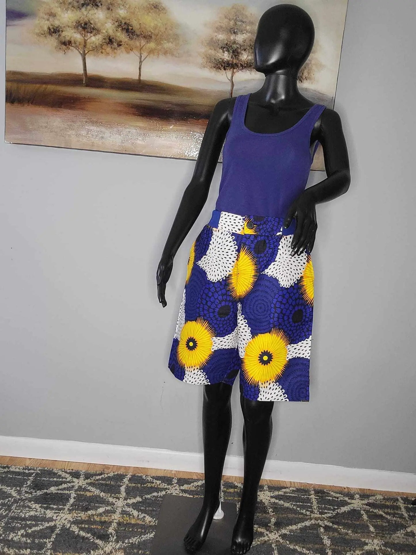 African print shorts, Stylish African fashion for women-Baggy