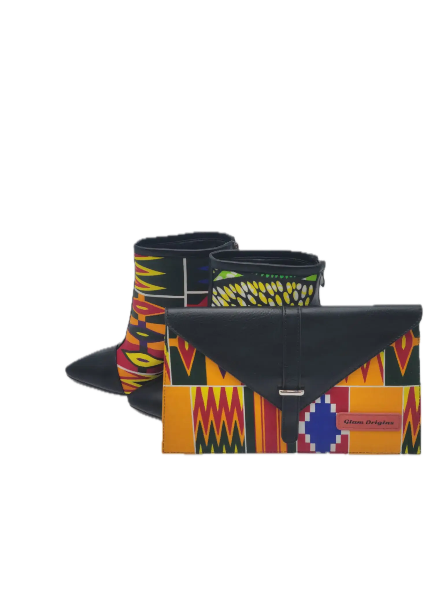 African Shoes, African Accessories African Print Kente 4" Booties-shoes