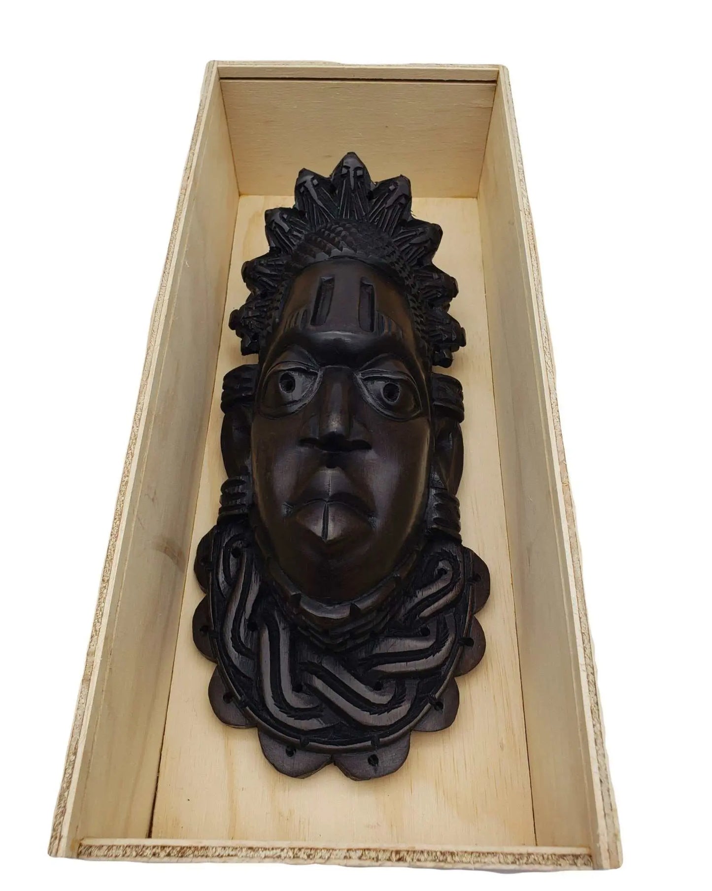 African Art Angel Handcrafted Wooden Box