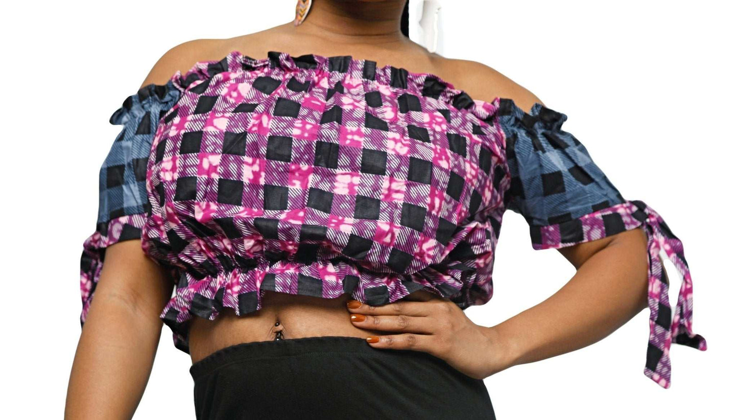 Glam Origins Ankara Crop top Tops
Ankara
100% cotton
Size: M (Items may run small and does not stretch due to nature of fabric)
Measurement: M
Light lining
Vibrant Colors
Stylish
True to roots
Bes Ankara Crop top
