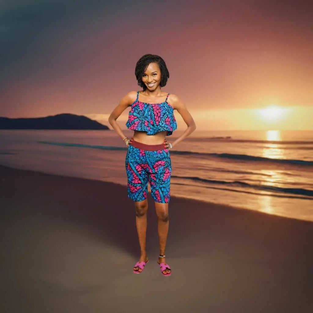 Ankara Crop Top, African women clothing -3 | Glam Origins