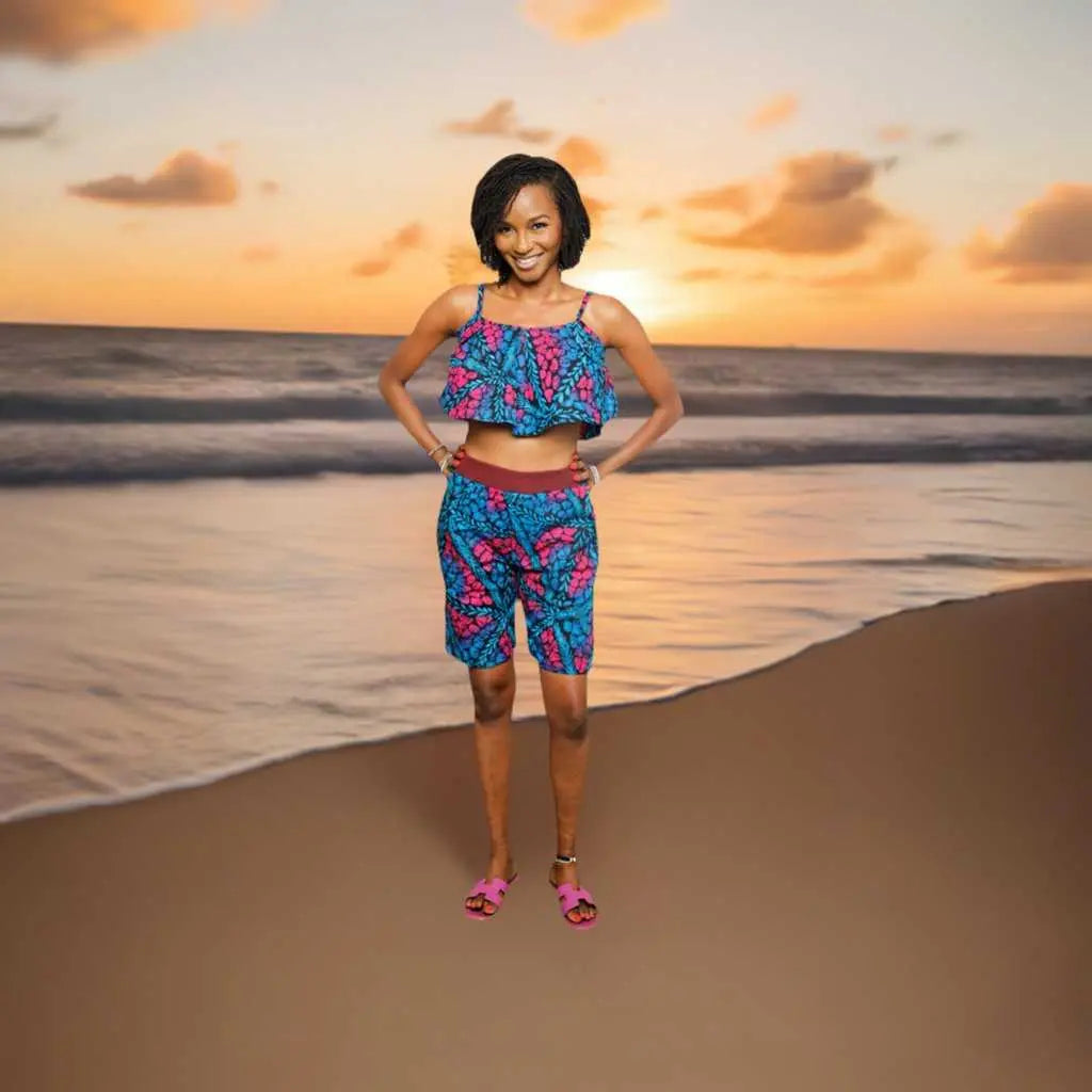 Ankara Crop Top, African women clothing -3 | Glam Origins