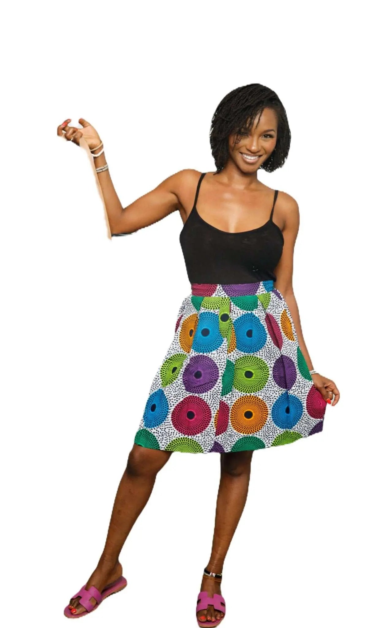 Glam Origins Ankara pleated skirt Skirts Ankara 100% cotton Measurement: L Light lining Vibrant Colors Stylish True to roots Best dry clean Article/clothing might shrink over time due to nature of fabric Ankara pleated skirt