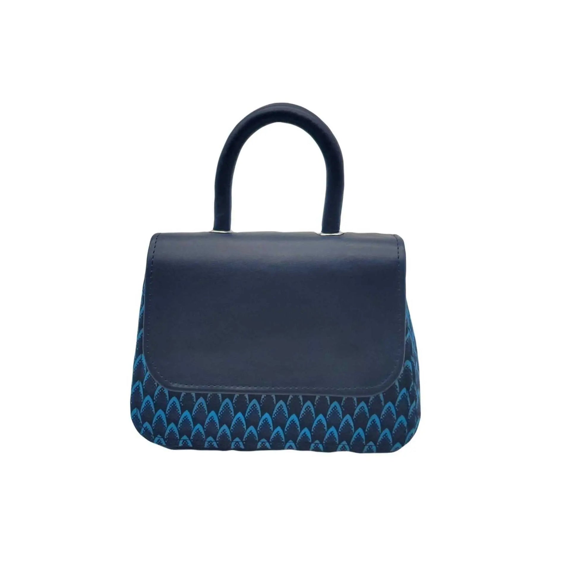 African Accessories, Afrocentric Fashion Blue Asma chic Ankara Handbag-African Print