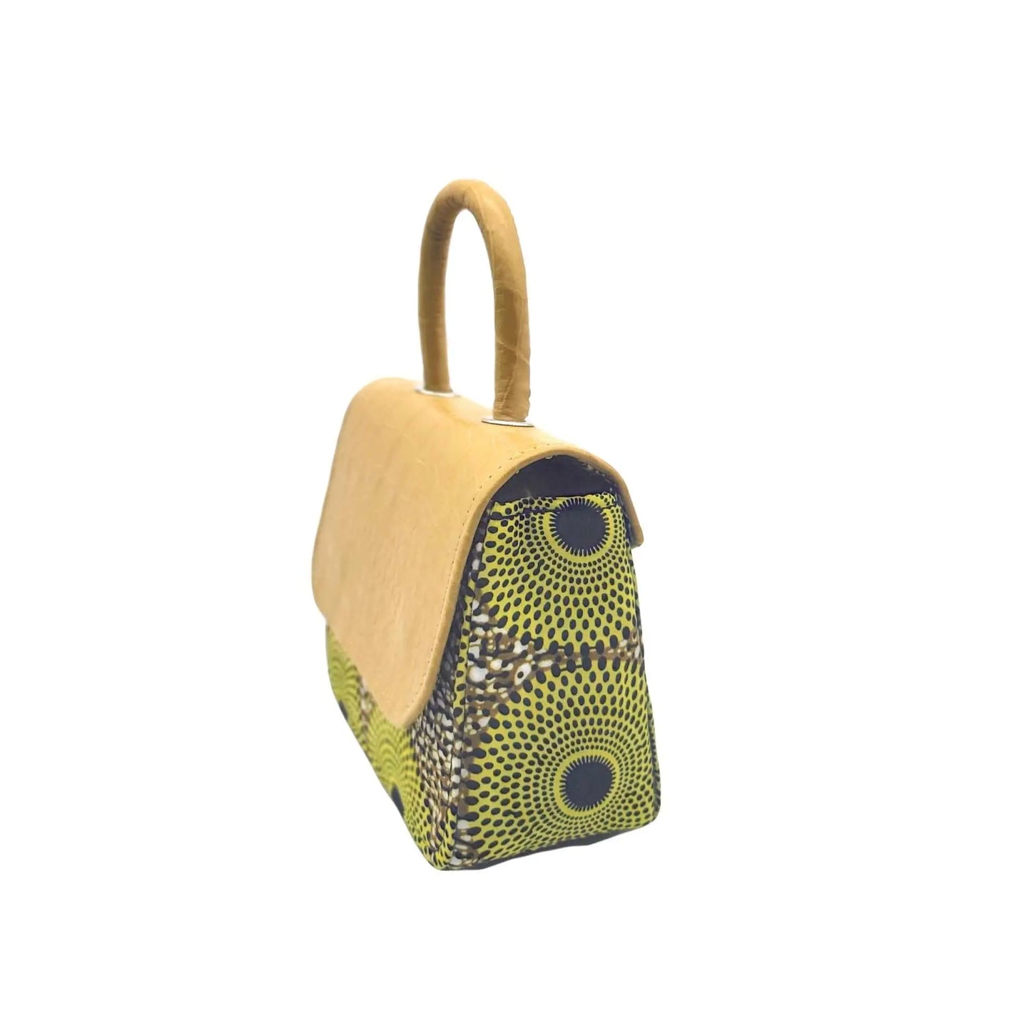 African Accessories Asma Chic Ankara Handbag Yellow - African Print