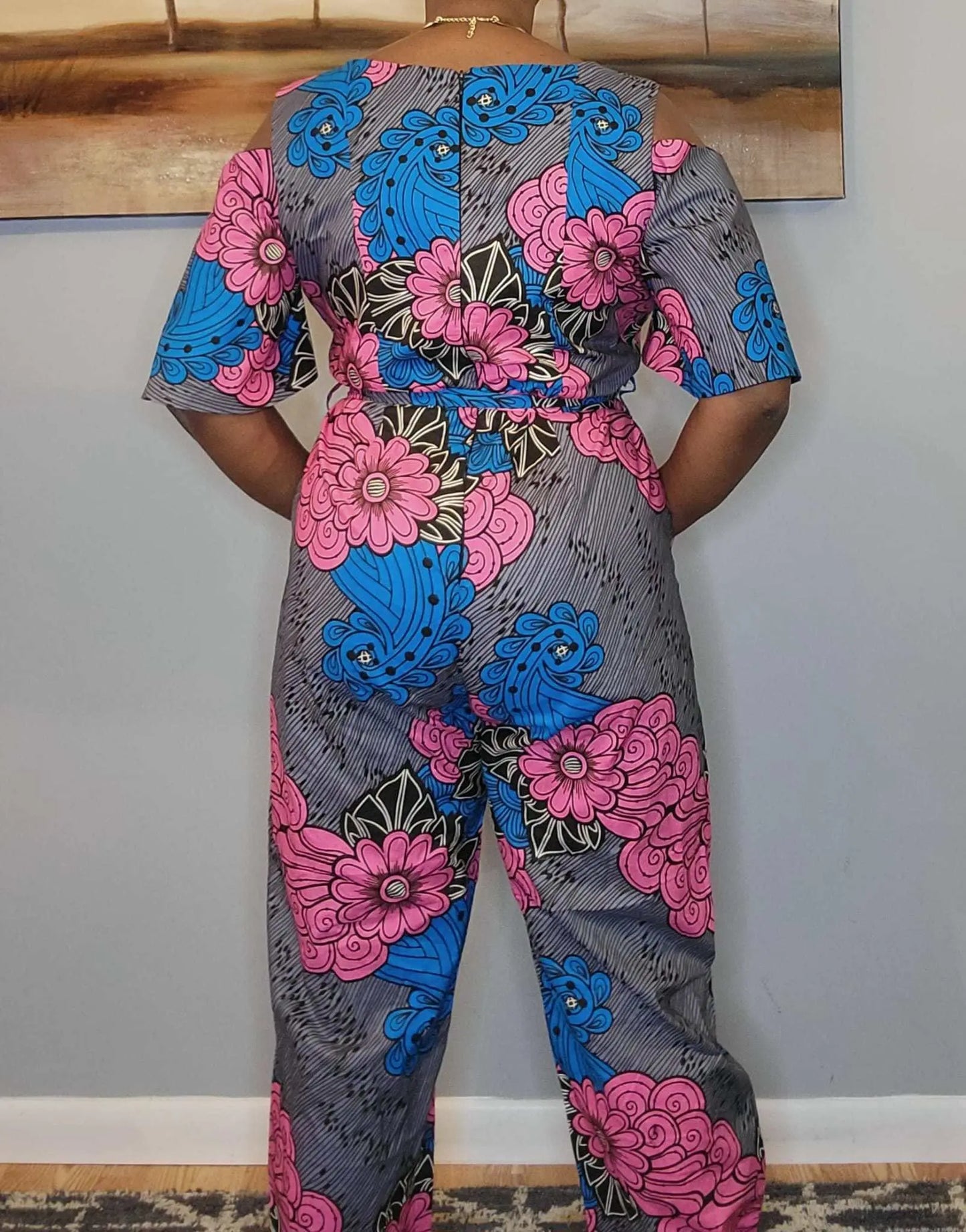 Women African Clothing|African Print Jumpsuit Multicolor