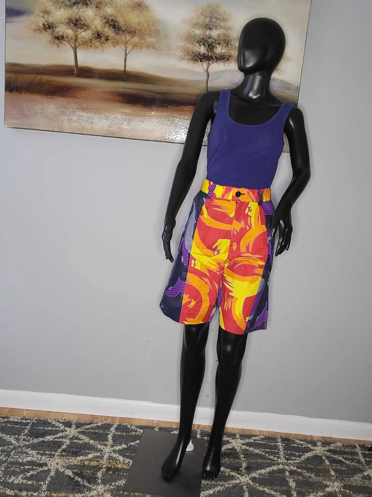 African print shorts | Stylish African fashion for women-orange