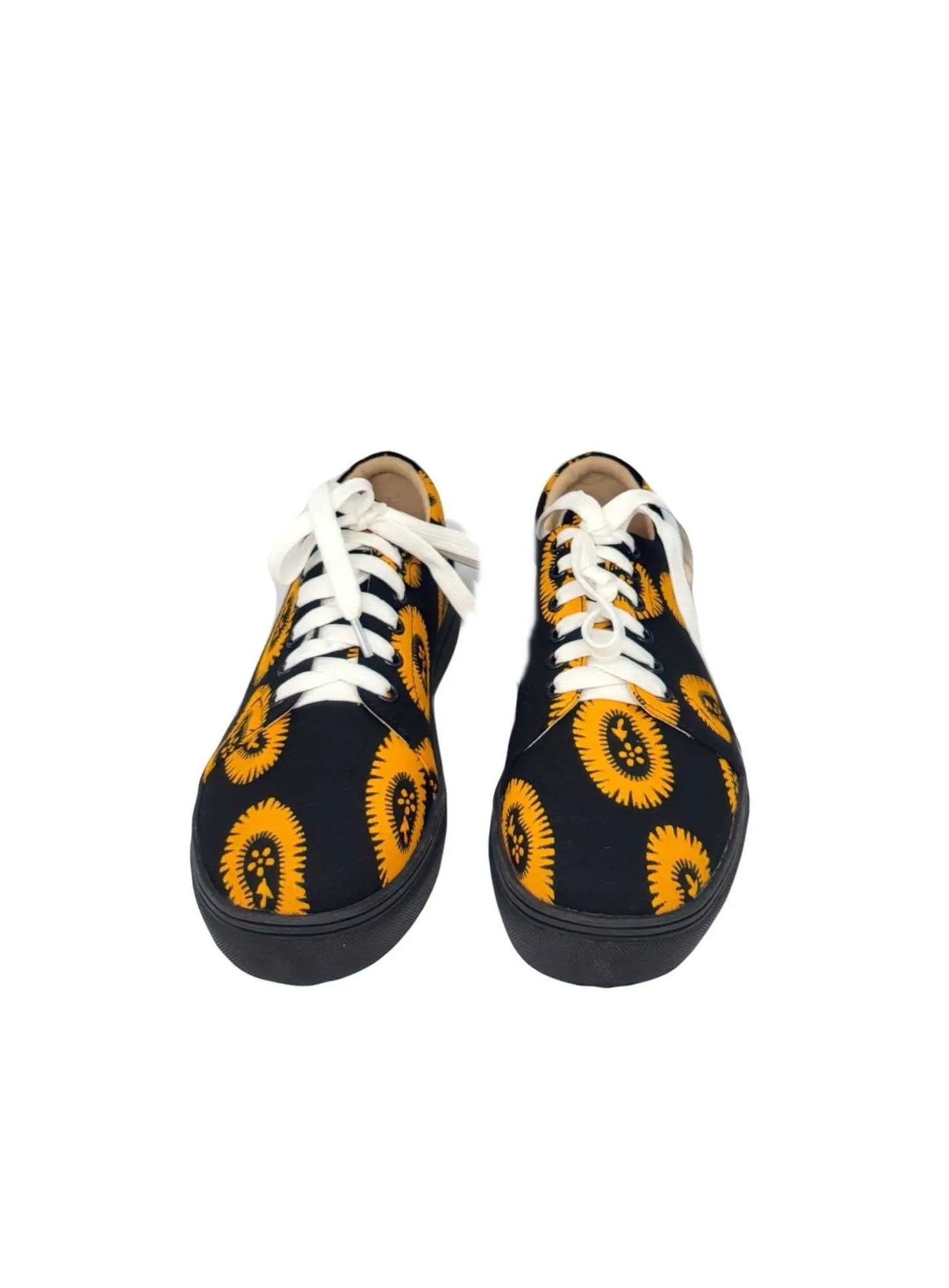 Ewan Ankara Sneakers black and Yellow_shoes - Glam Origins