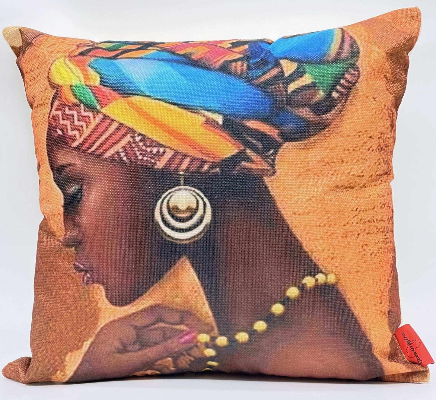 African home accessories Ewan Canvas Oil Paint Decorative throw pillow