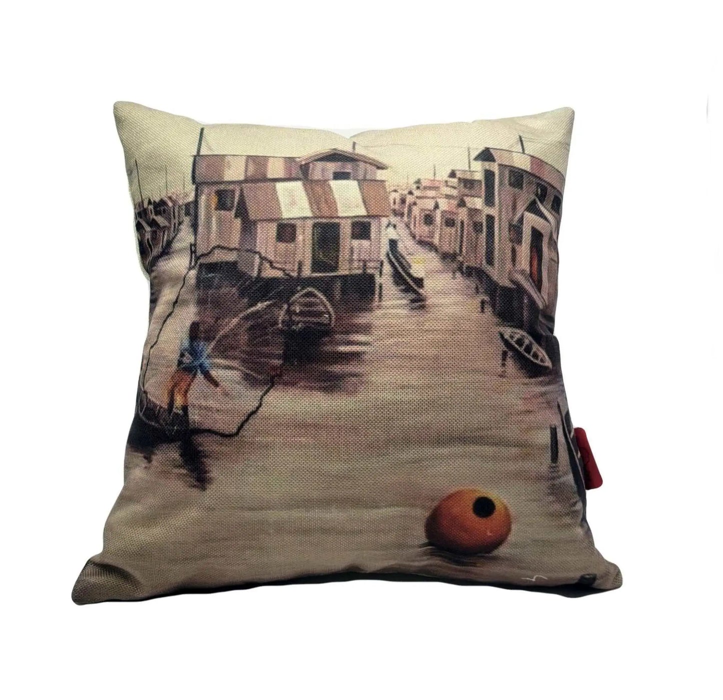 African home accessories Ewan Canvas Oil Paint Decorative throw pillow