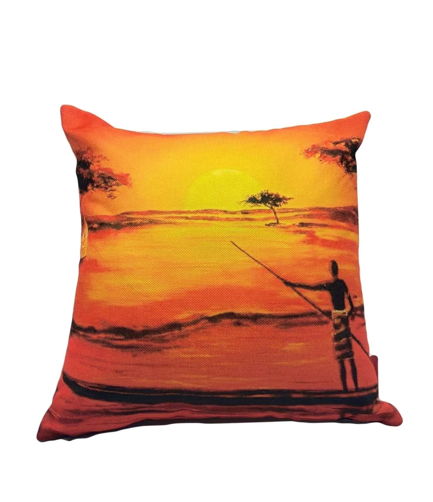 African home Accessories Ewan Canvas Oil Paint Decorative throw pillow
