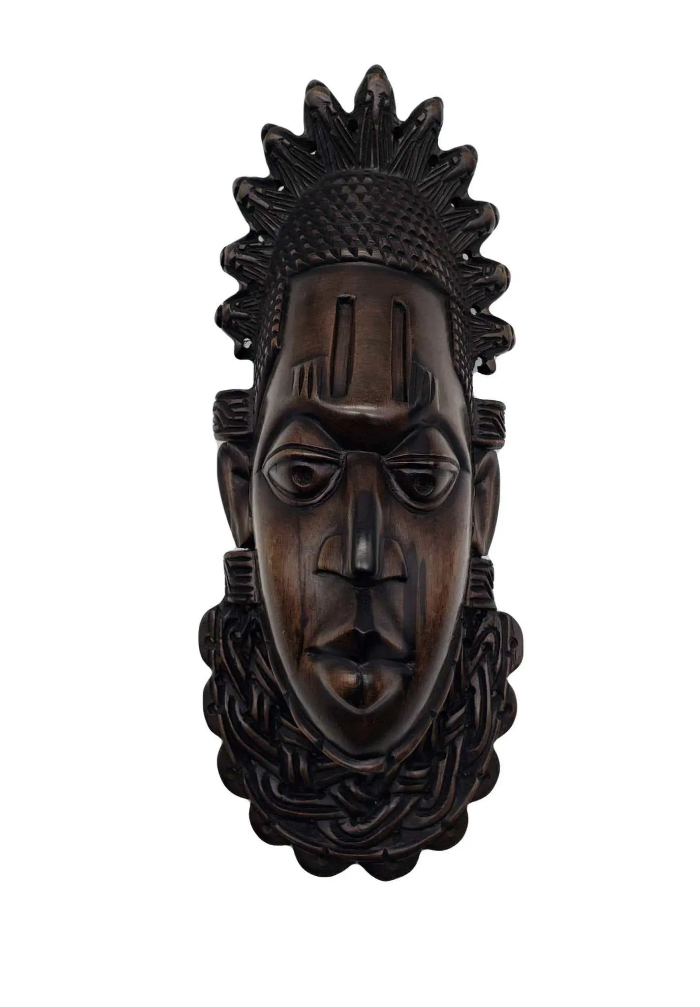 African Art Fizo Handcrafted Festac Wooden Mask-Large