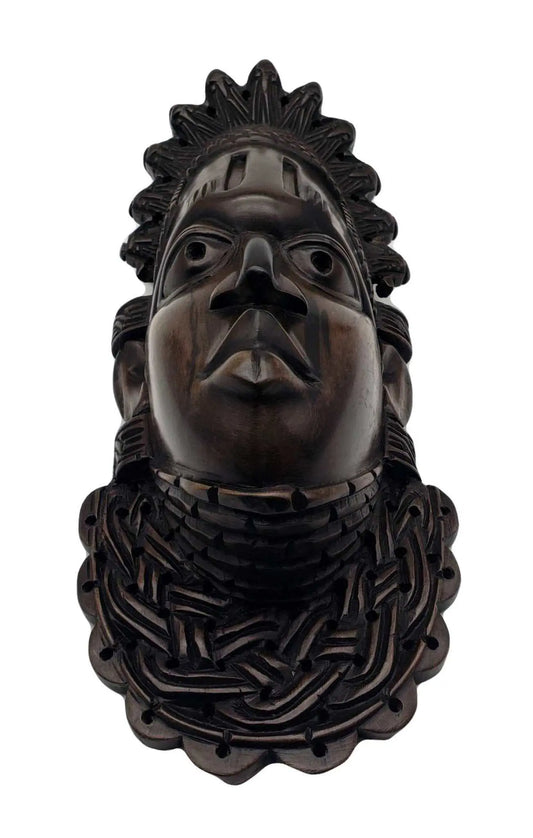 African Art Fizo Handcrafted Festac Wooden Mask-Large