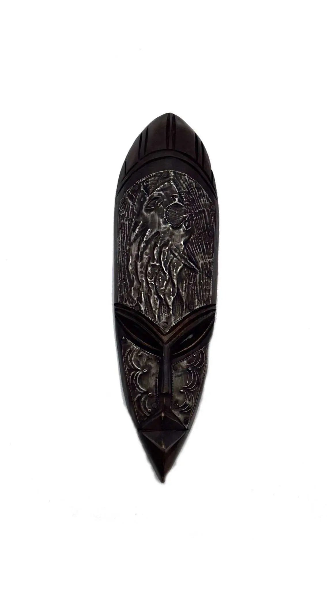 African Art Fizo Handcrafted Wooden African Mask Small