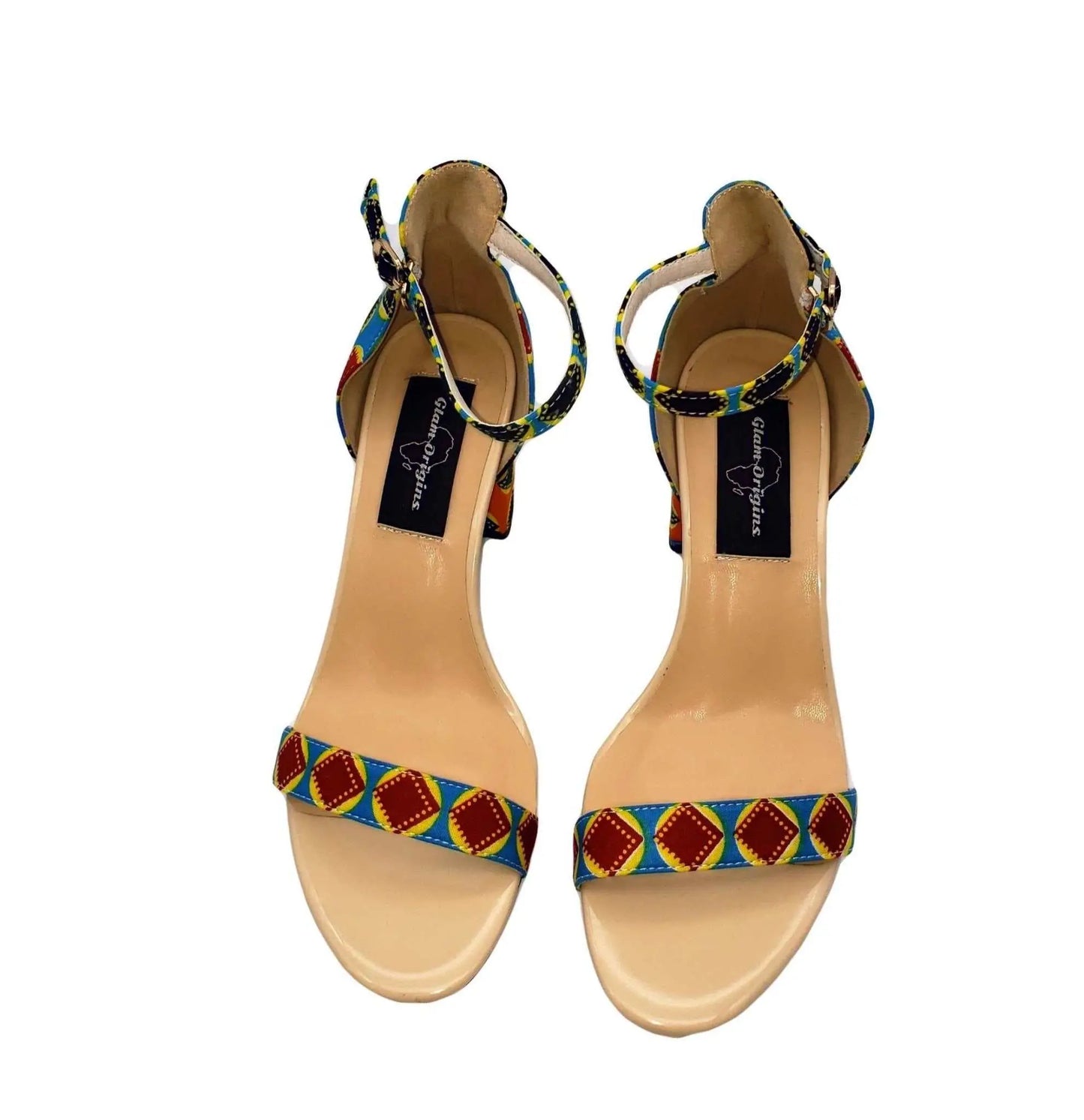 African Accessories, African Shoes Hafsy 3" Ankara Sandals