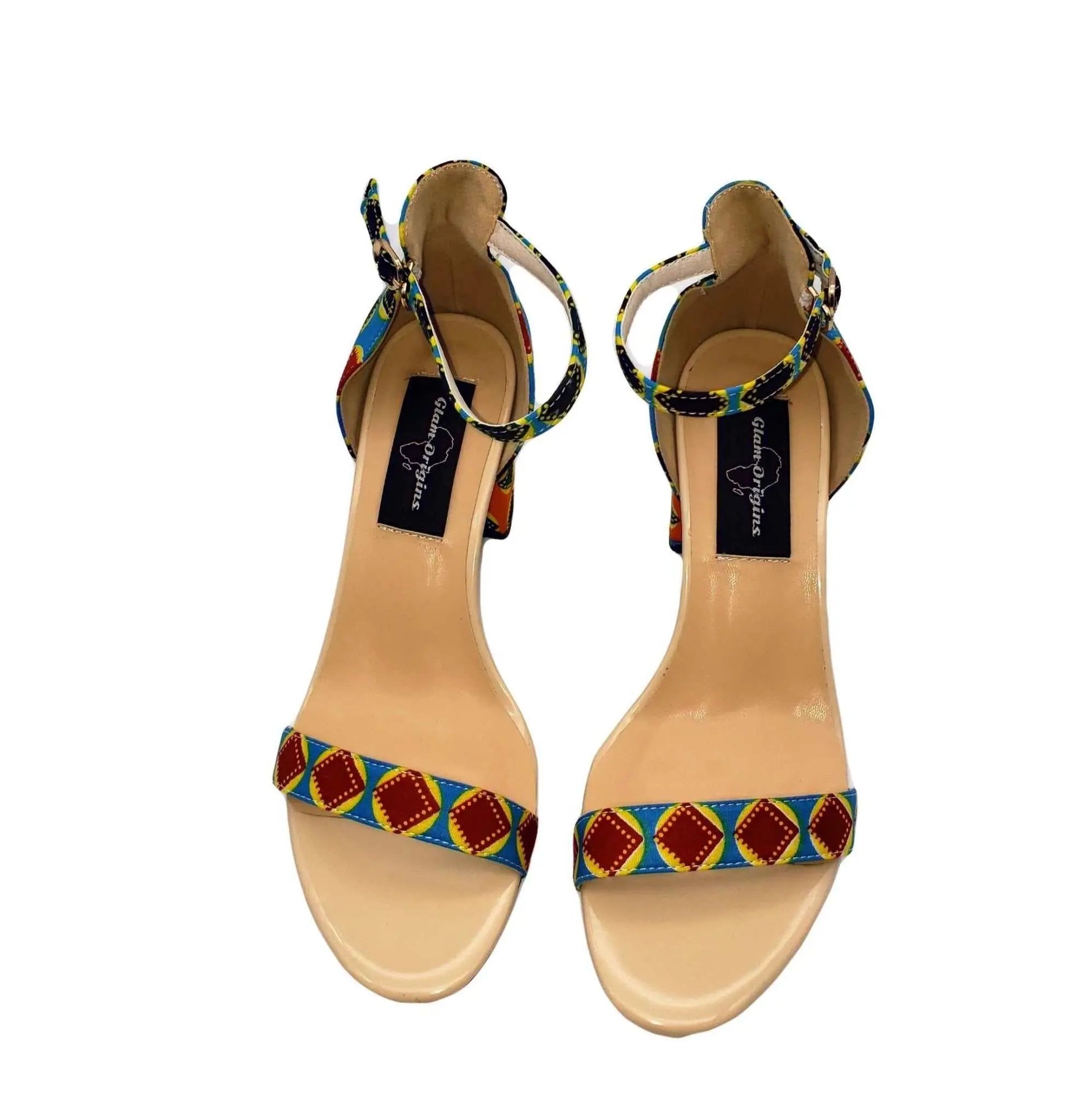 African Accessories, African Shoes Hafsy 3" Ankara Sandals