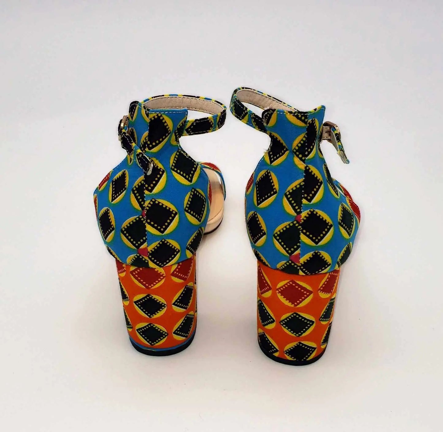 African Accessories, African Shoes Hafsy 3" Ankara Sandals