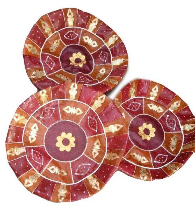 Hakimi Chuchu Handcrafted Authentic Leather pouf - Glam Origins