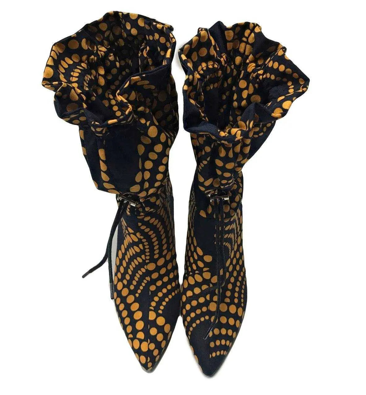 African Shoes, African Accessories Hamra 4" African Print Ankle Boots