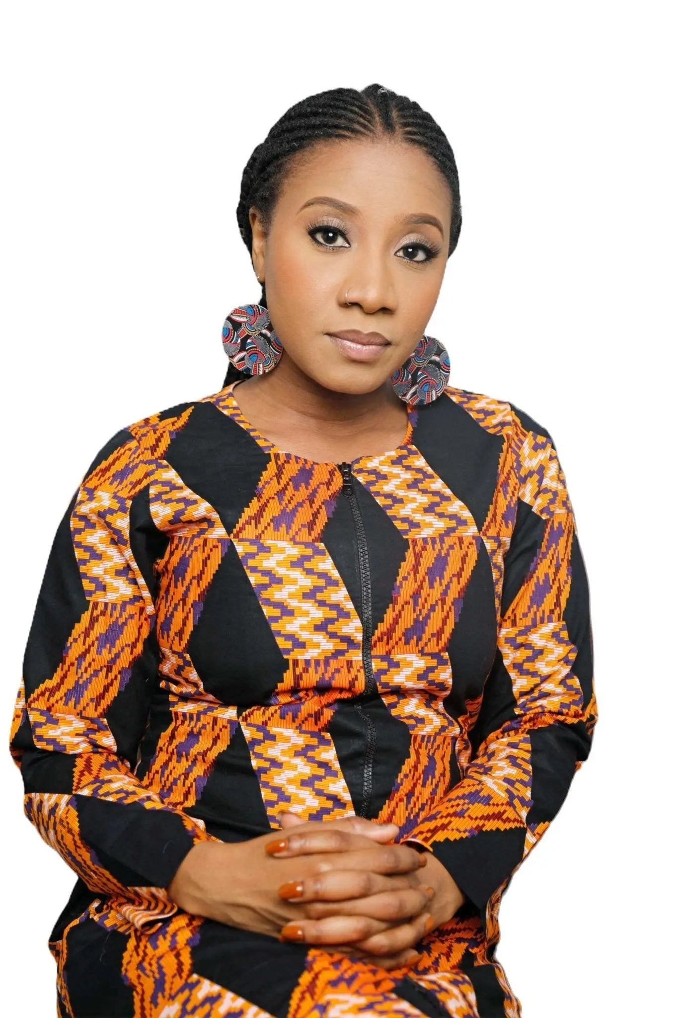 African Dress Ladies | Stylish Ankara Dress Jacket-Maxi-Multicolor