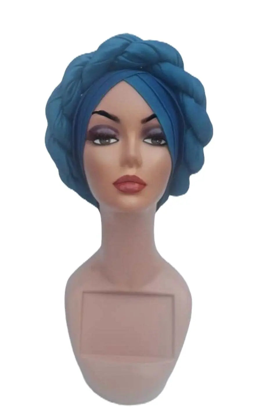 Hannah Chic Sea Blue Silk Turban - Glam Origins