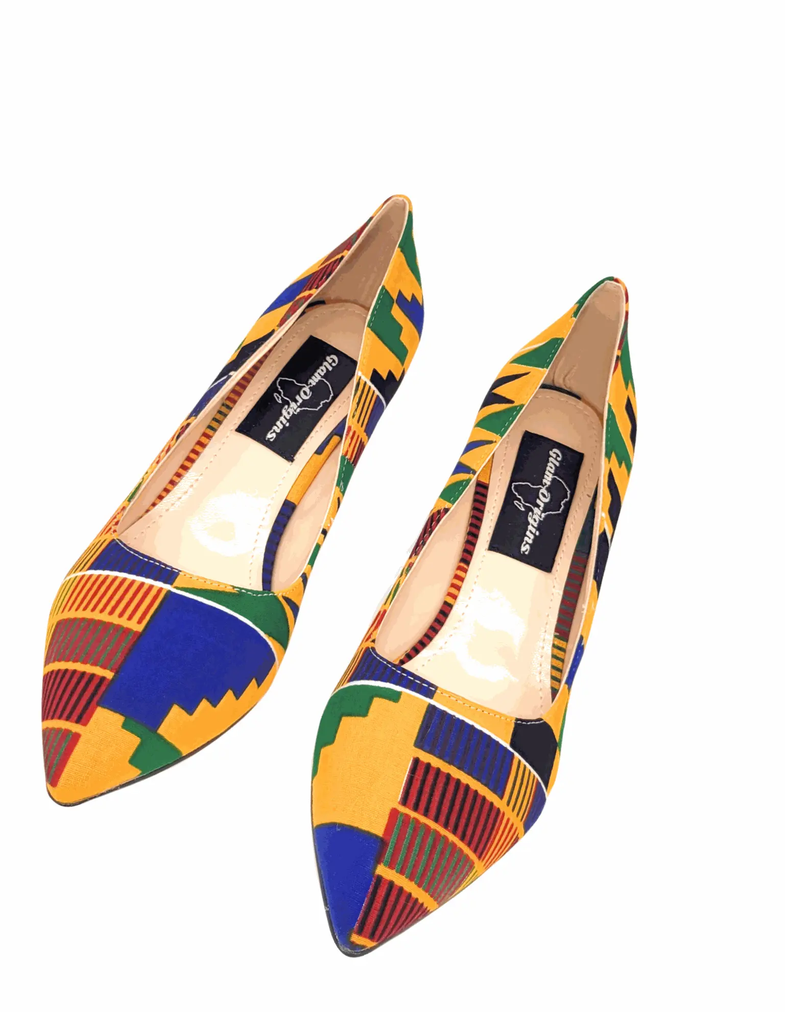 African Accessories Liho 3" heel Kente Pumps-African shoes
