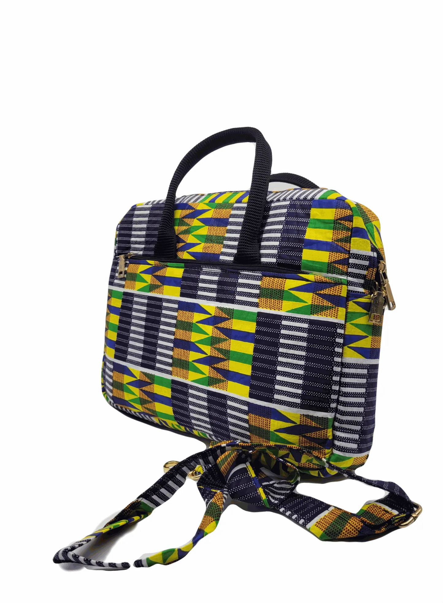 African Print Accessories | Laptop Bag Kente-Blue1