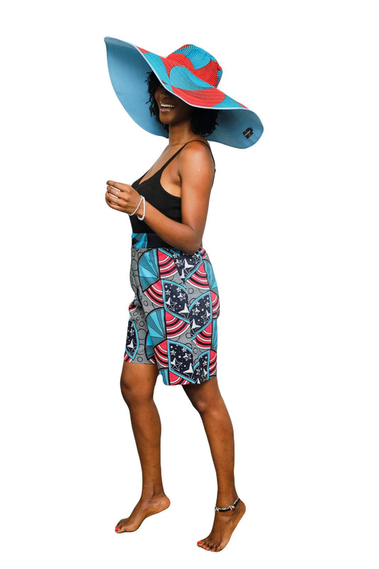 African print shorts | Stylish African fashion for women-Blue3