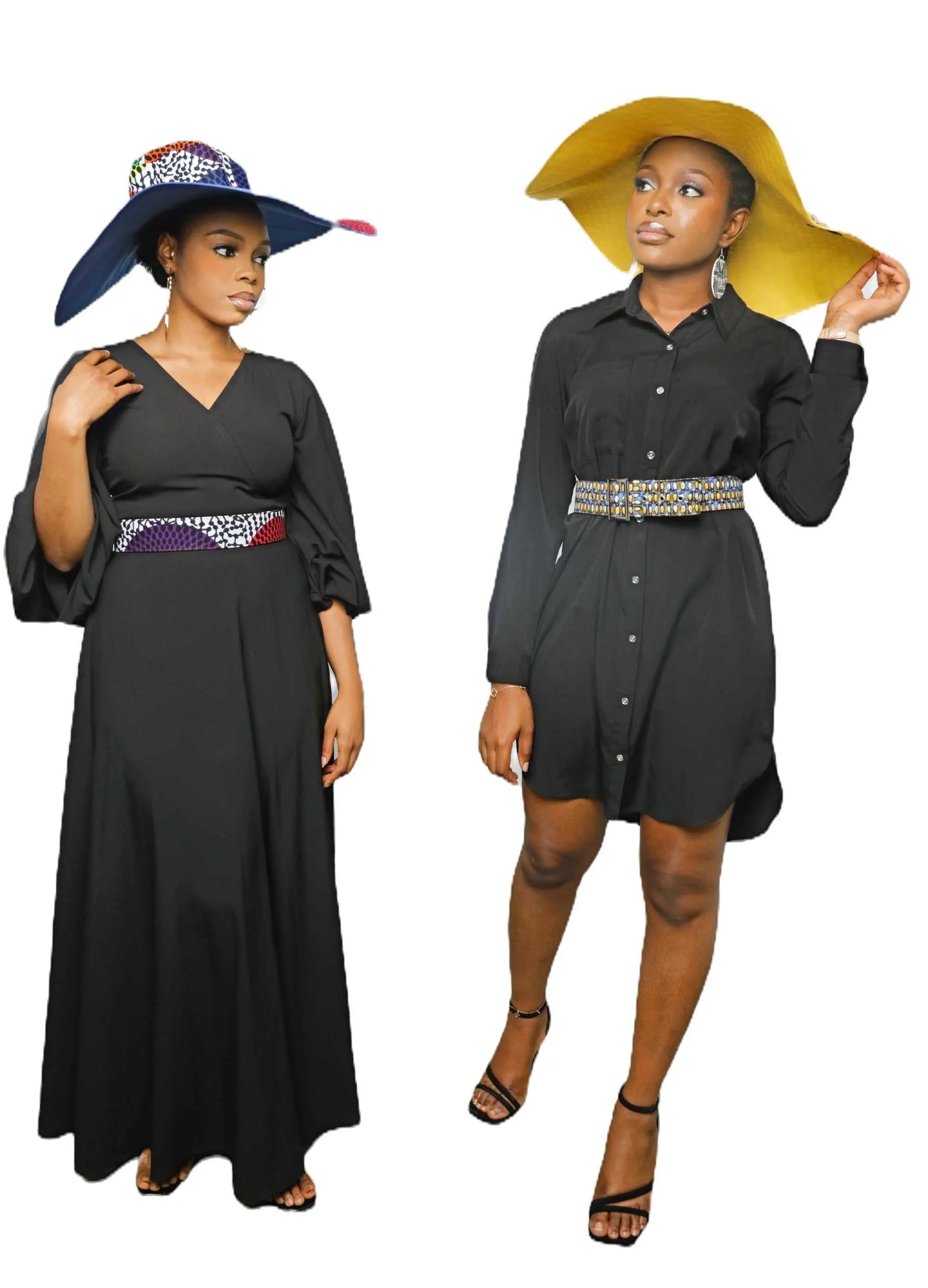 African Accessories Ummita Cotton Ankara Belt Multi- African Print