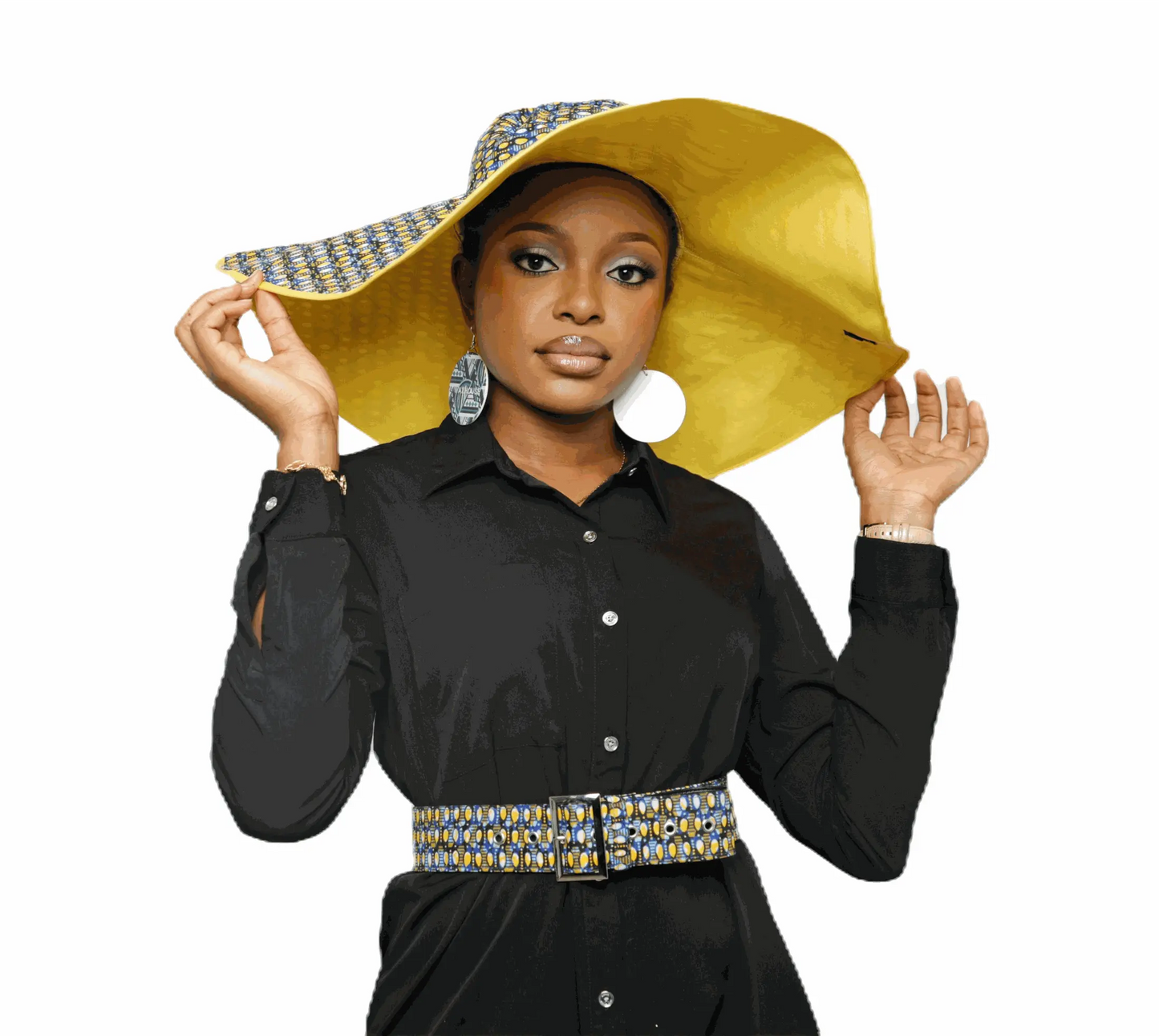 African Accessories Ummita Cotton Ankara Belt Multi- African Print