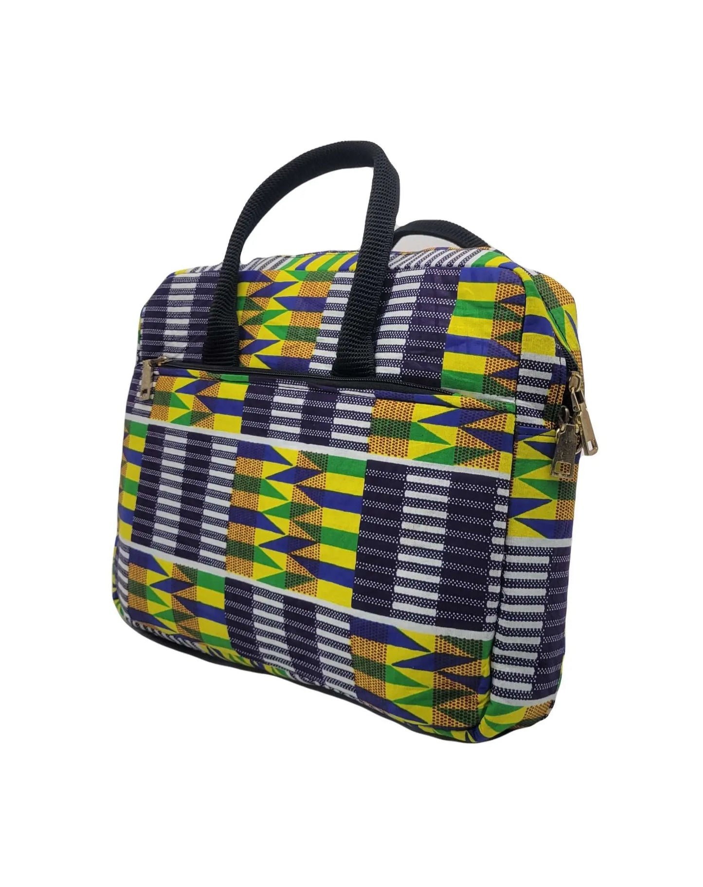 African Print Accessories | Laptop Bag Kente-Blue1