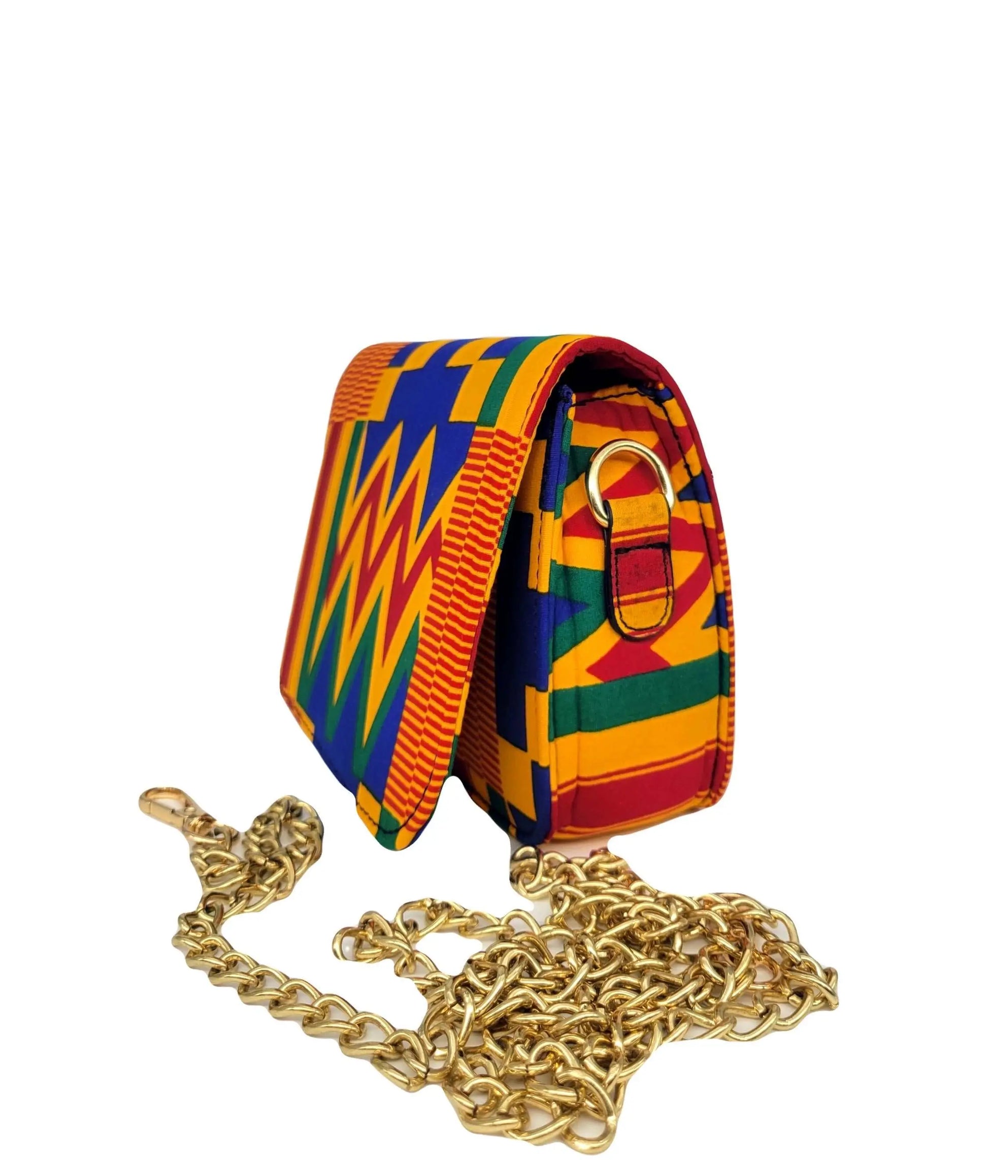 African Accessories Kente-Lili Ankara Mini Clutch bag- African Print