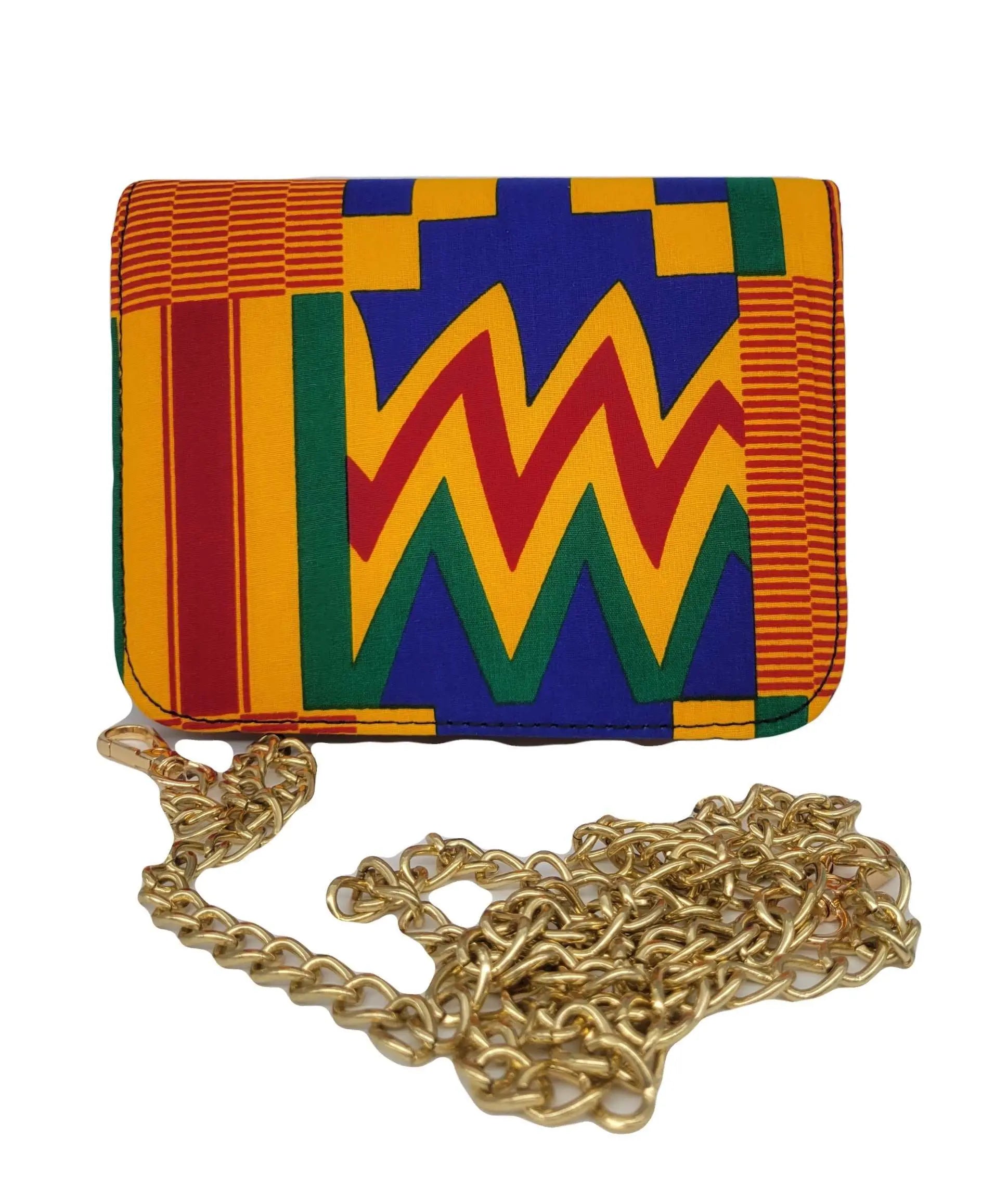 African Accessories Kente-Lili Ankara Mini Clutch bag- African Print