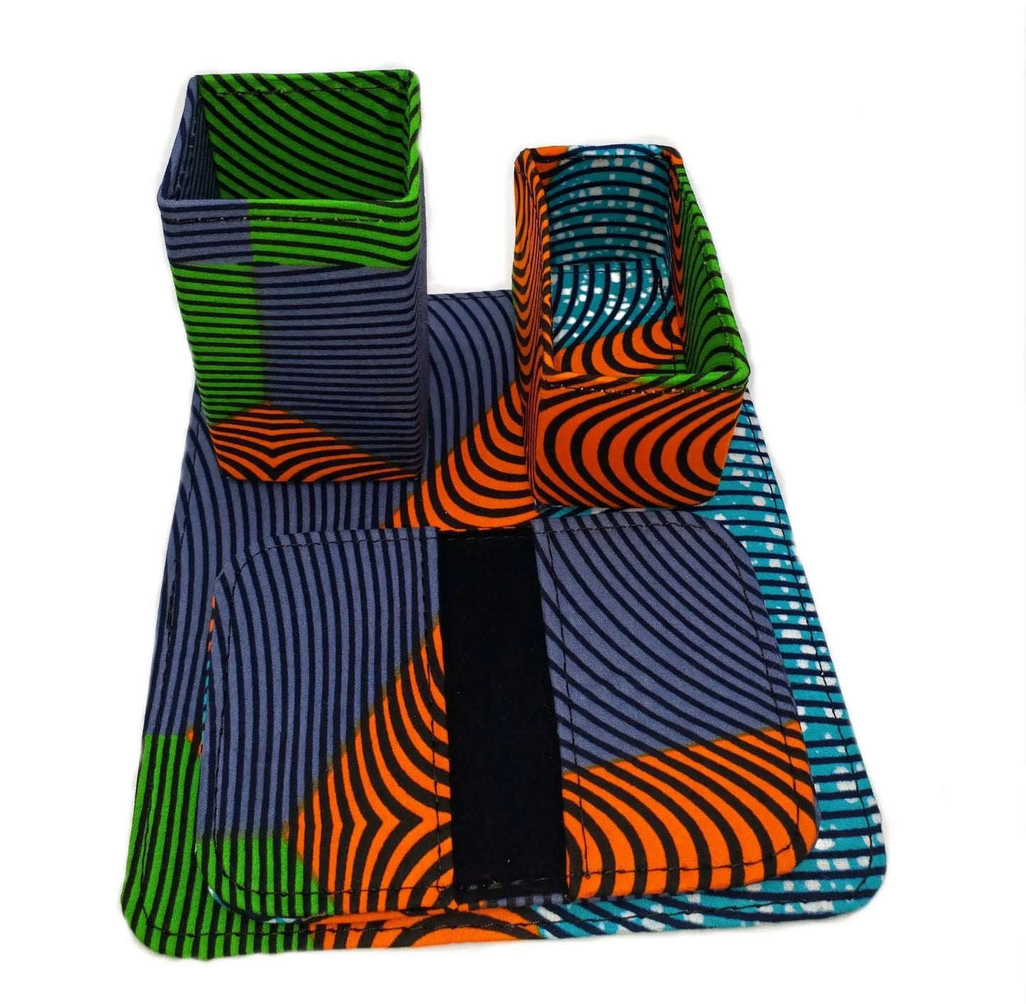 Unique African Office Accessories | Mouse-Penholder set-Multicolor3