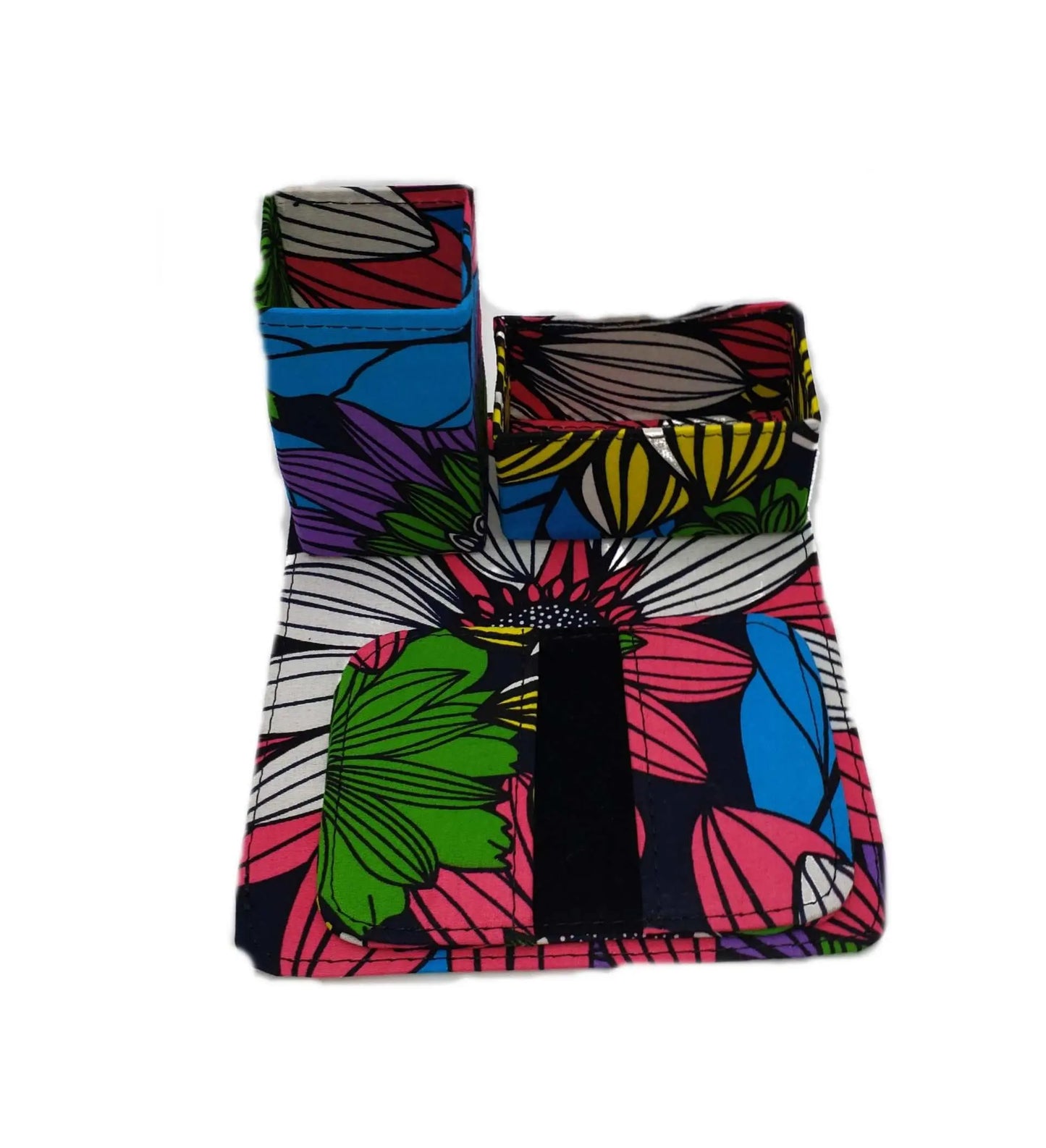 Unique African Office Accessories | Mouse-Penholder set-Floral