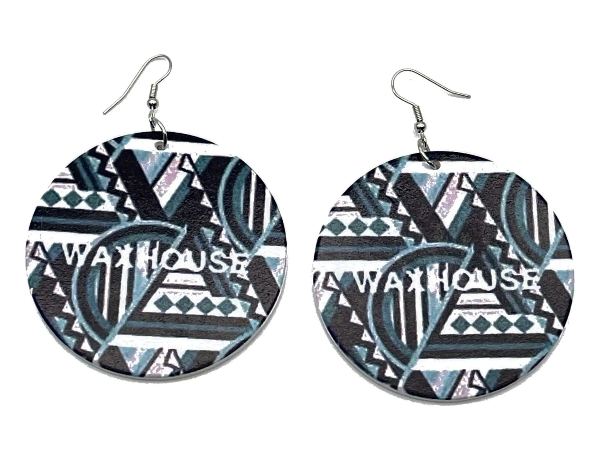 African Jewelry- Bold Mariam Large Handmade Wooden Round Bohemian Earrings