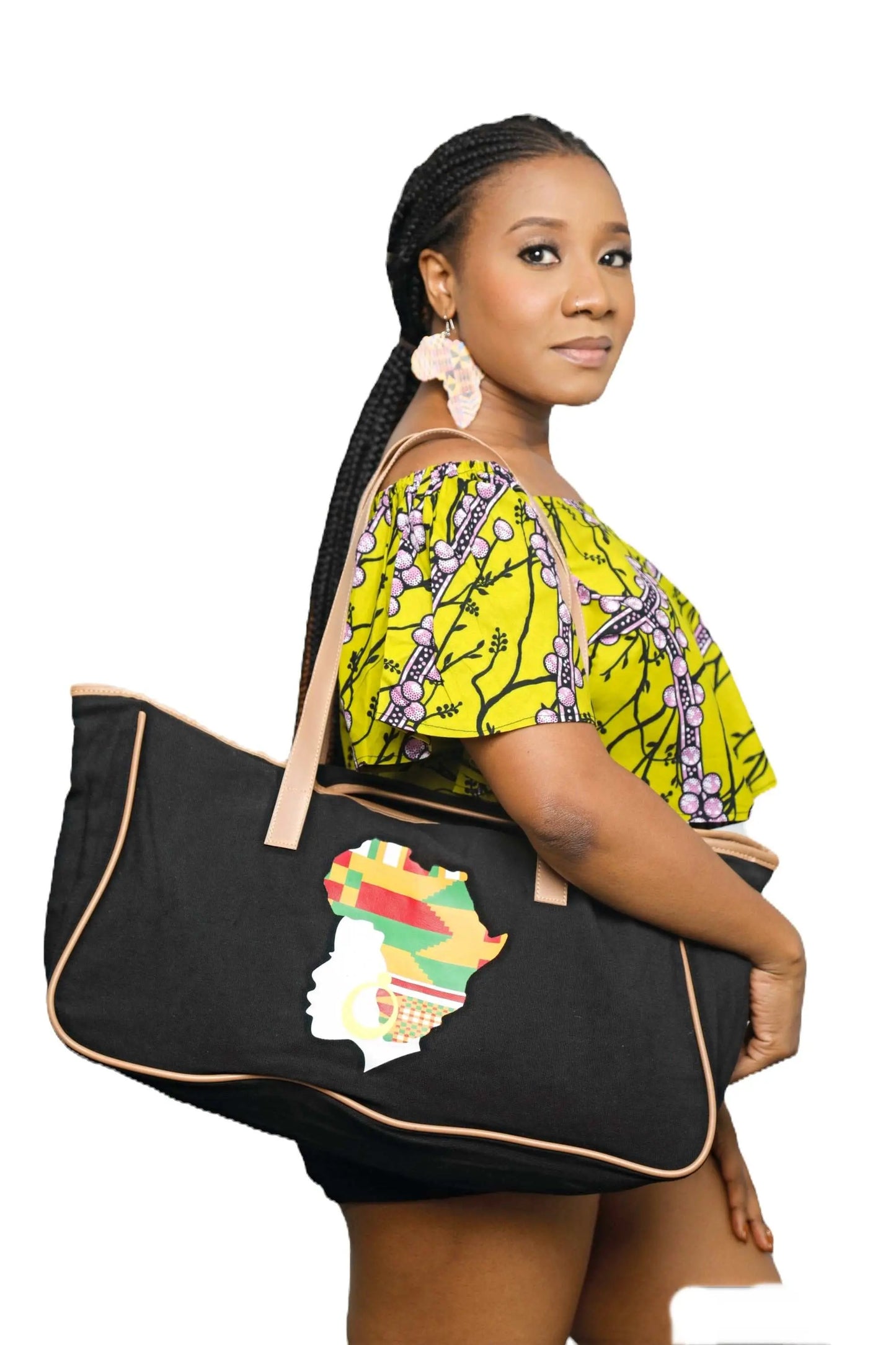 African Fashion Handbags | Stylish Linen Tote Bags