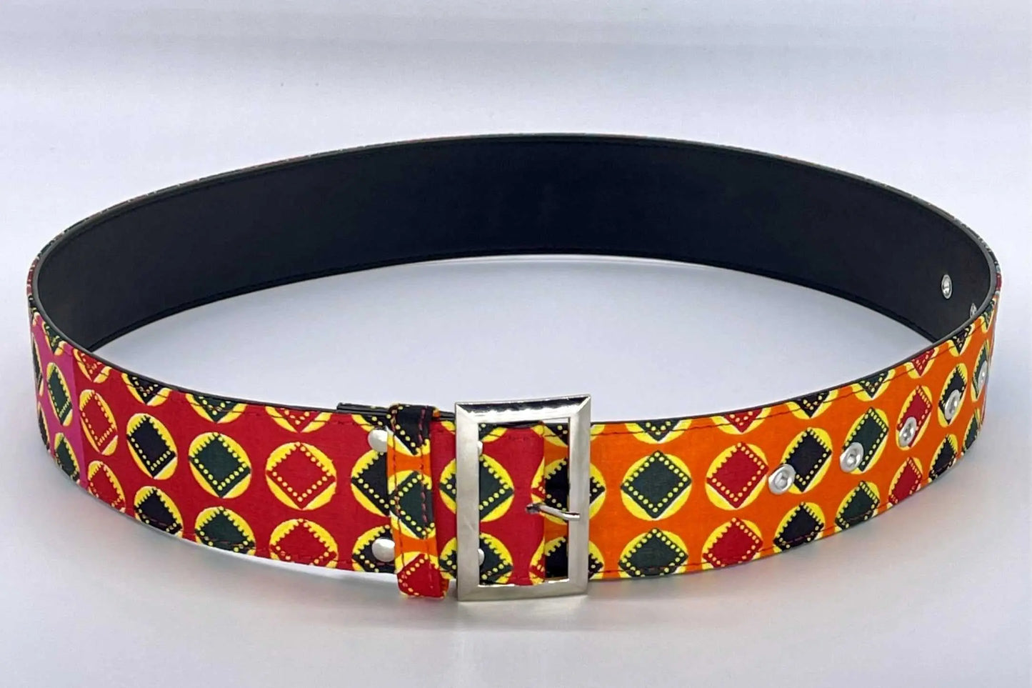 African Accessories Ummita Cotton Ankara Belt Multi- African Print