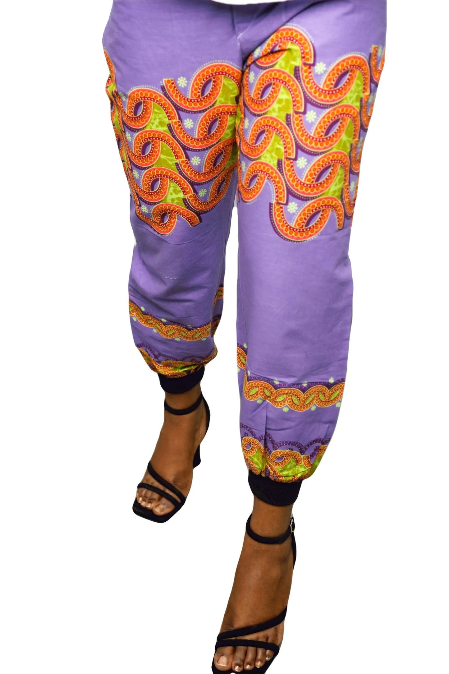 African Print Pants | Comfortable Ankara Jogger Pants- Multicolor3