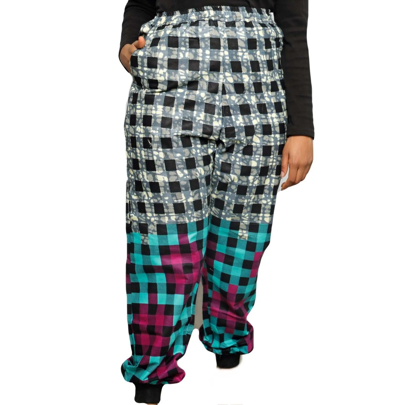 African Print Pants | Comfortable Ankara Jogger Pants-Grey
