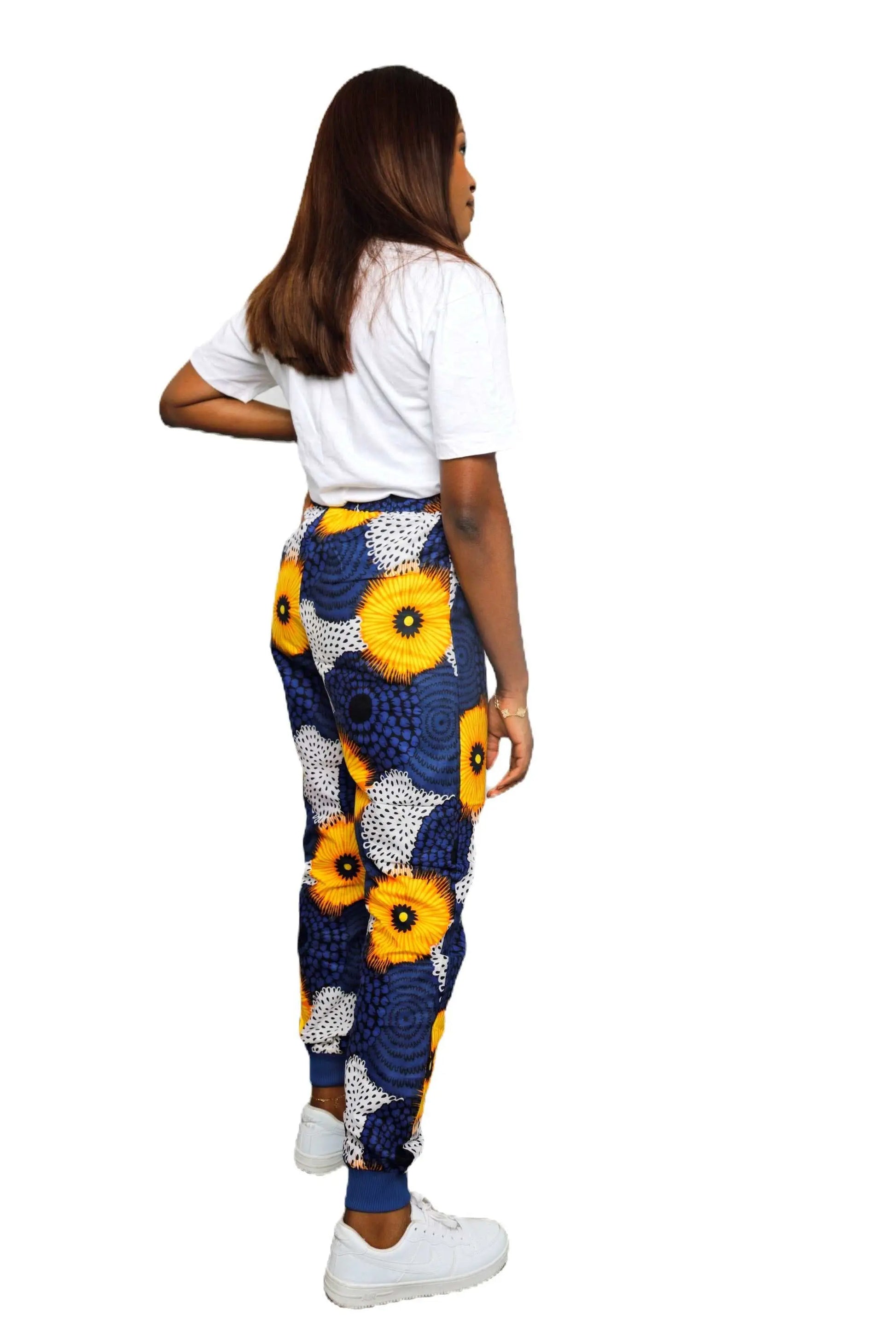 African Print Pants | Comfortable Ankara Jogger Pants-Blue2