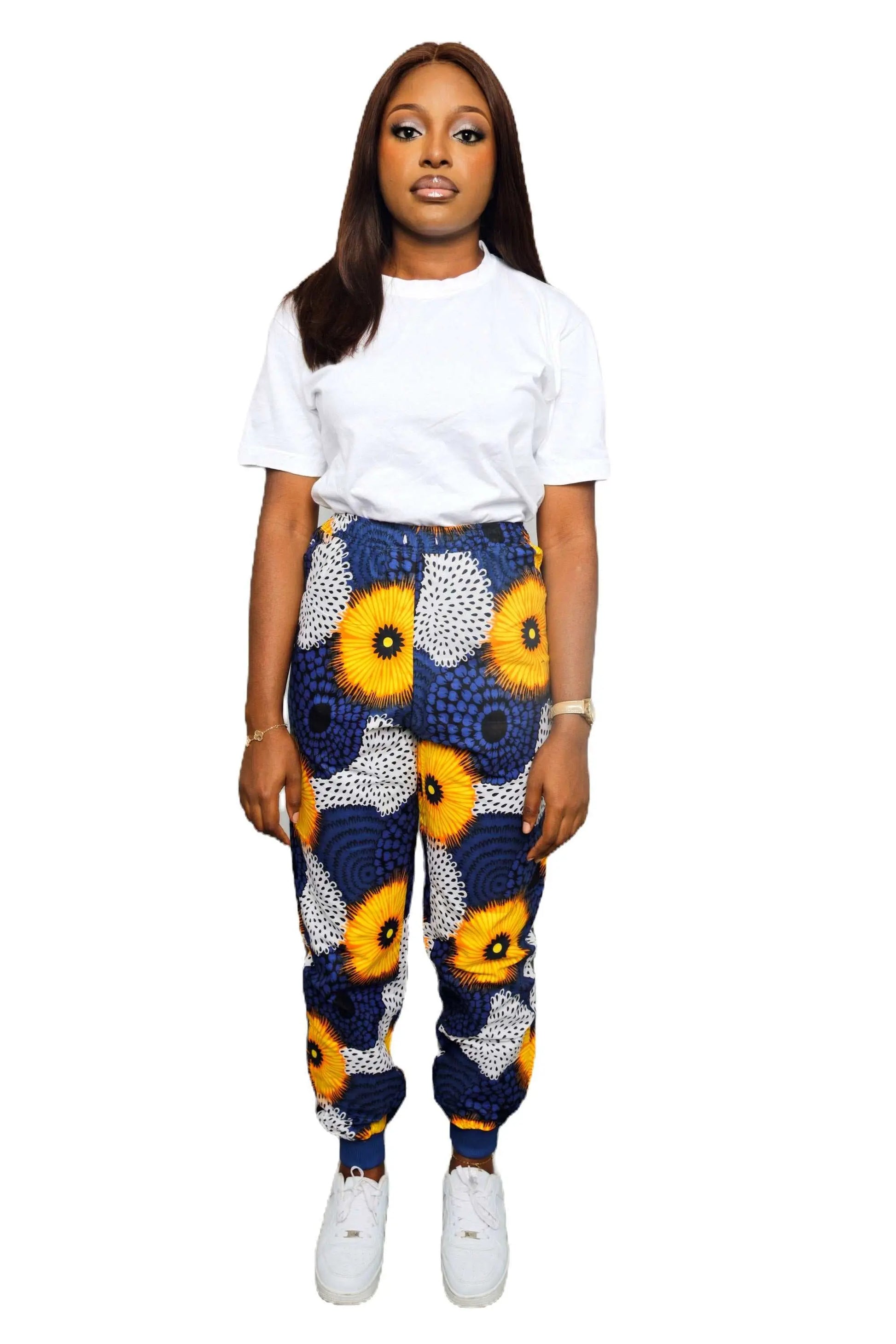 African Print Pants | Comfortable Ankara Jogger Pants-Blue2