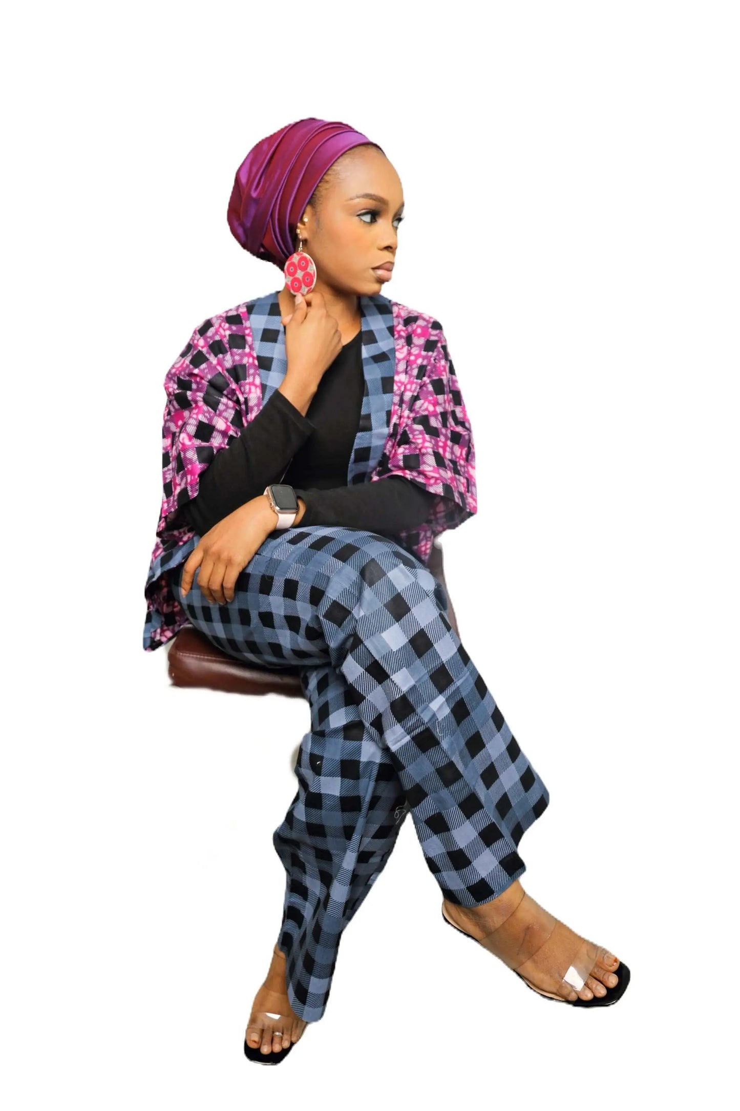 Glam Origins Ummita Ankara Kimono Kimono Ankara 100% cotton Size: M (Items may run small and does not stretch due to nature of fabric) Measurement: in inches Shoulders: 14 Sleeves: 40 Bust: 44 Length Ummita Ankara Kimono