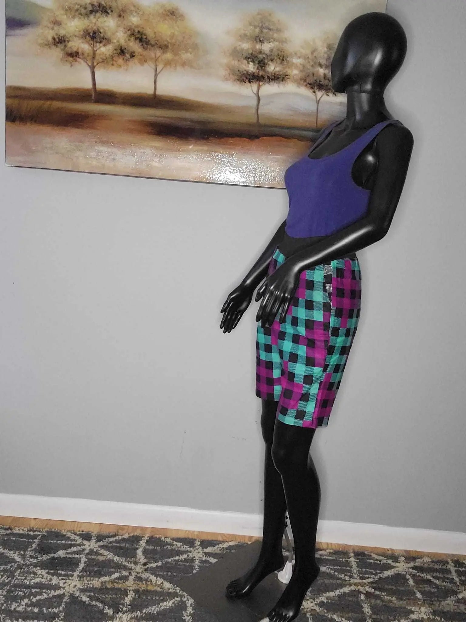 African print shorts | Stylish African fashion for women-Blue 