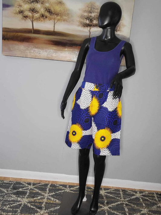 African print shorts, Stylish African fashion for women-Baggy 