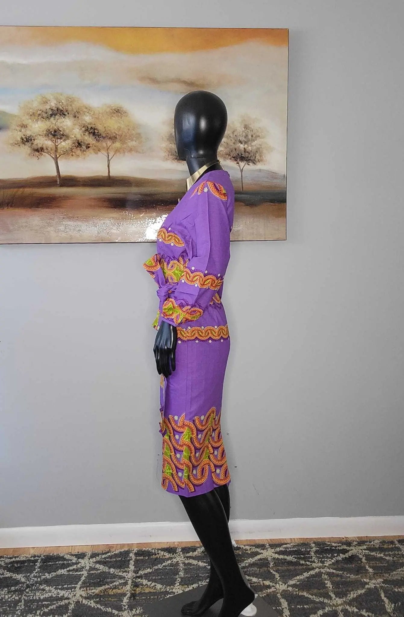 African Dresses for Ladies - Stylish Ankara Dresses Purple6 