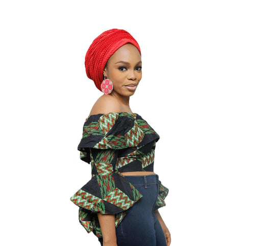 Ankara Crop top - 5 - Glam Origins