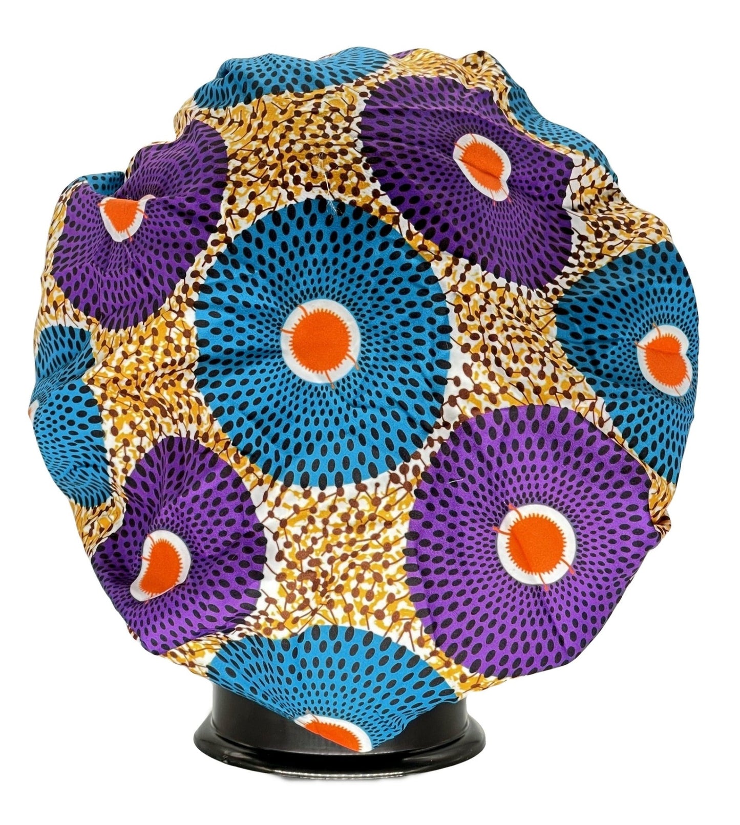 Ankara Print Satin Lined Double Layer Hair Bonnet - Glam Origins